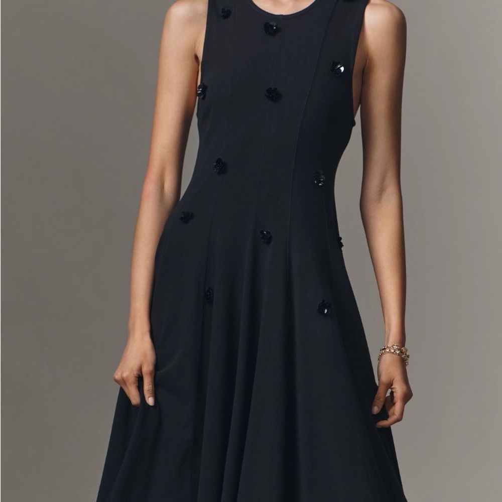 Anthropologie Maeve Sleeveless Embellished Midi Dress